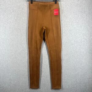 Spanx High Waist Faux Suede Leggings Womens XS 20322R Rich Caramel Brown NWT
